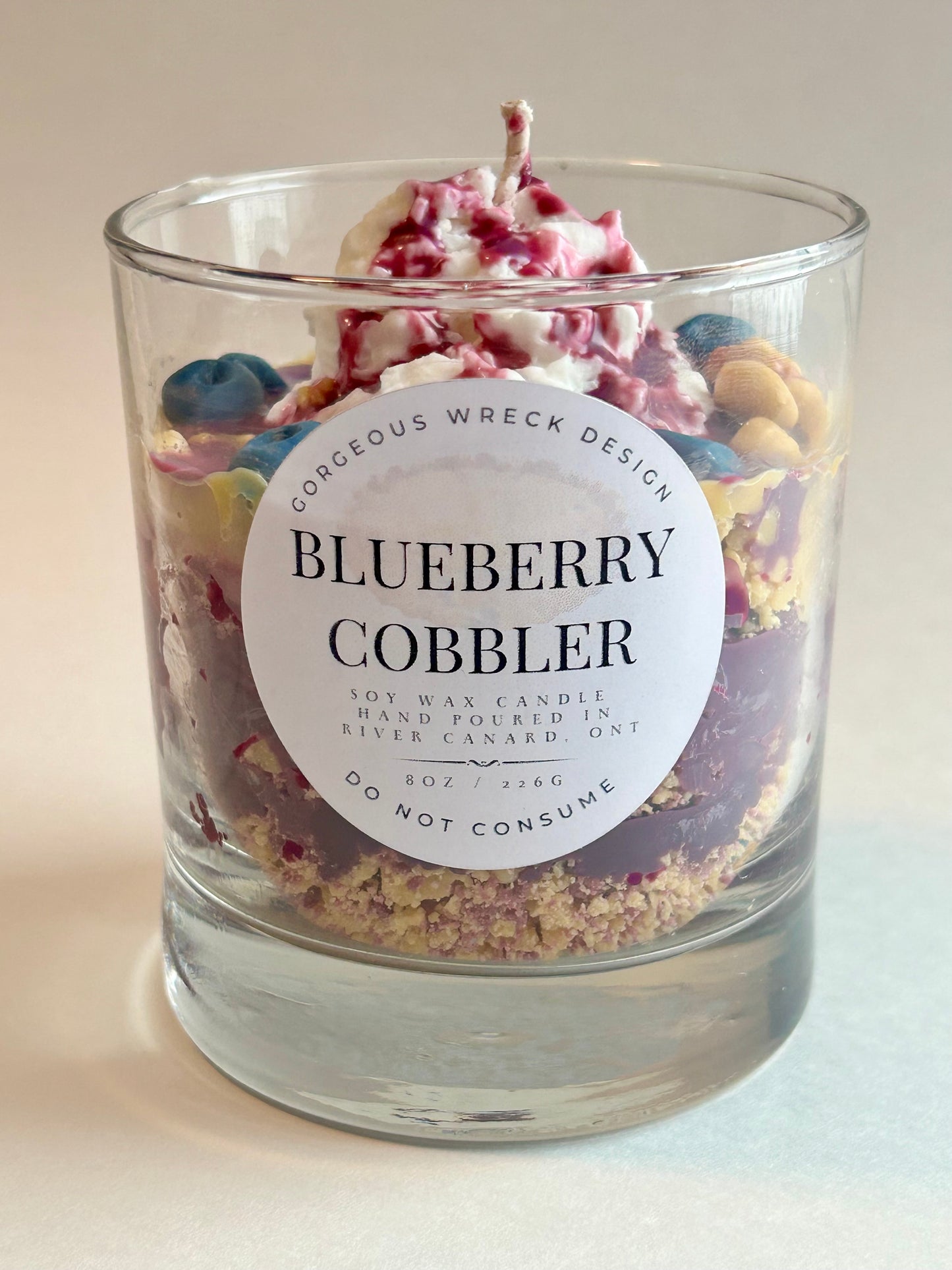 Blueberry Cobbler Dessert Candle .