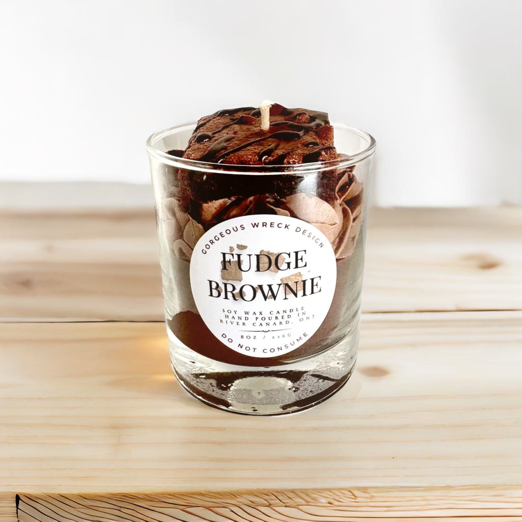 Fudge Brownie Dessert Candle
