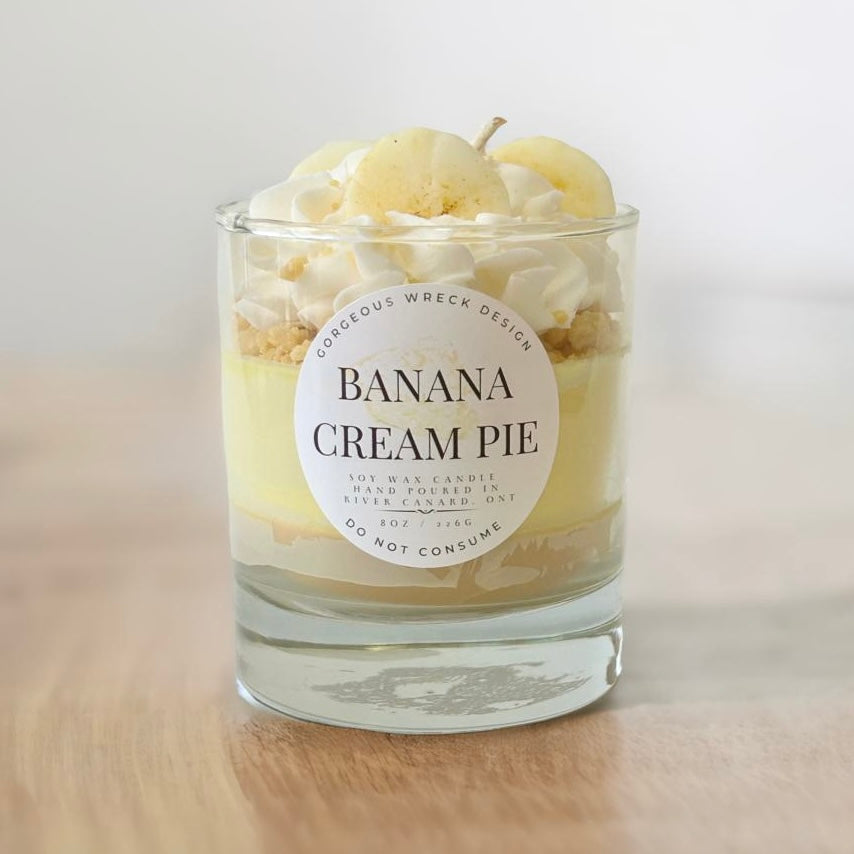 Banana Cream Pie Dessert Candle .