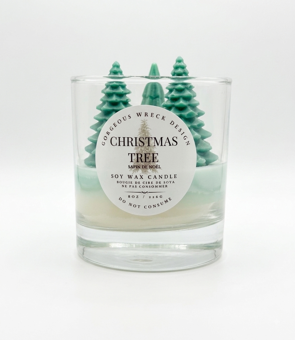 Christmas Tree Dessert Candle
