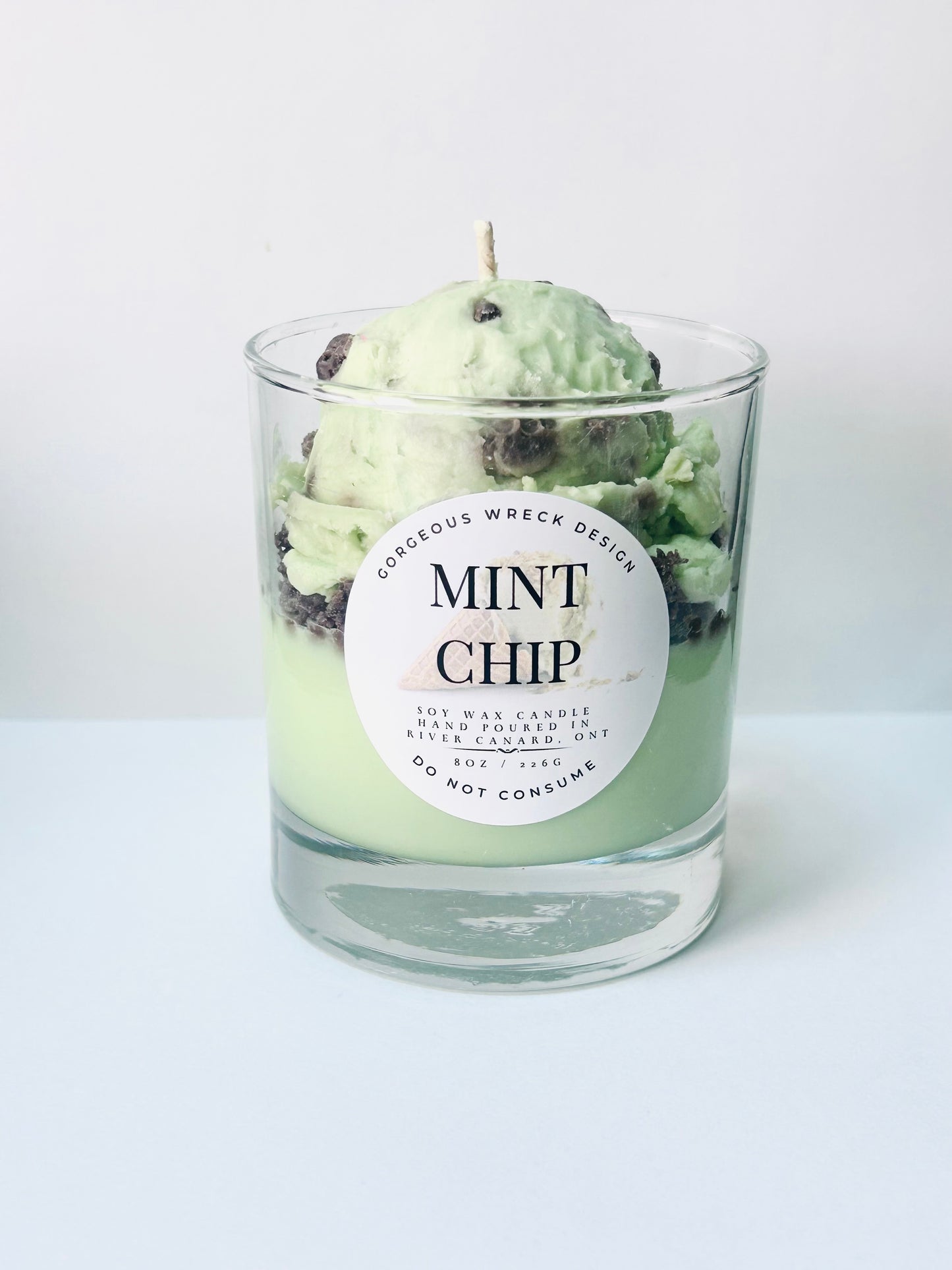 Mint Chocolate Chip Candle .