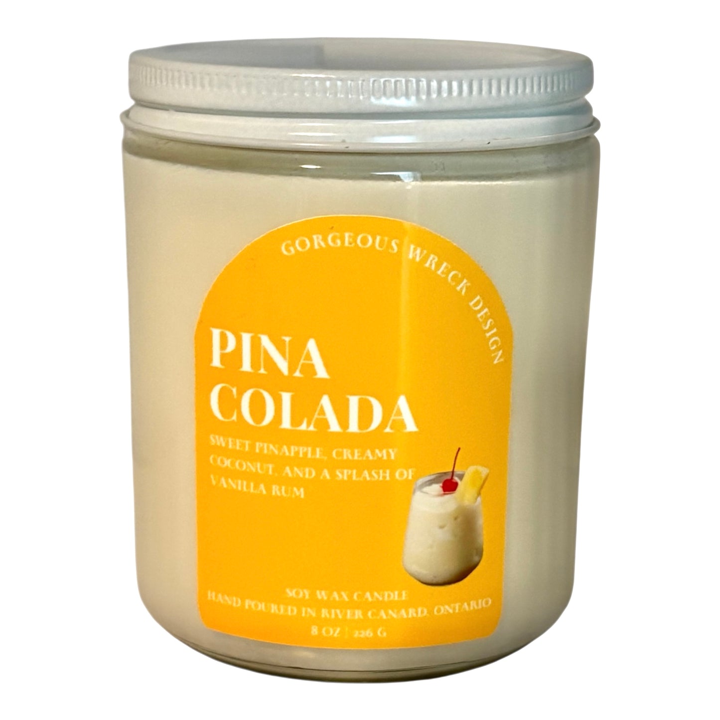 Pina Colada Candle .