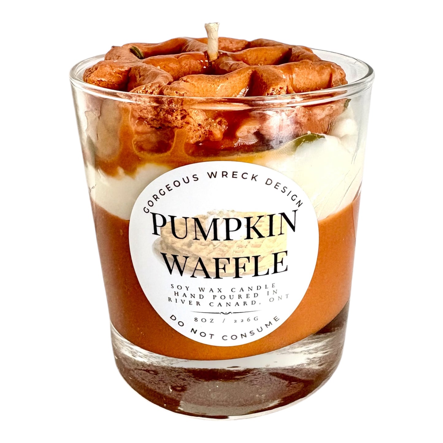 Pumpkin Waffle Dessert Candle