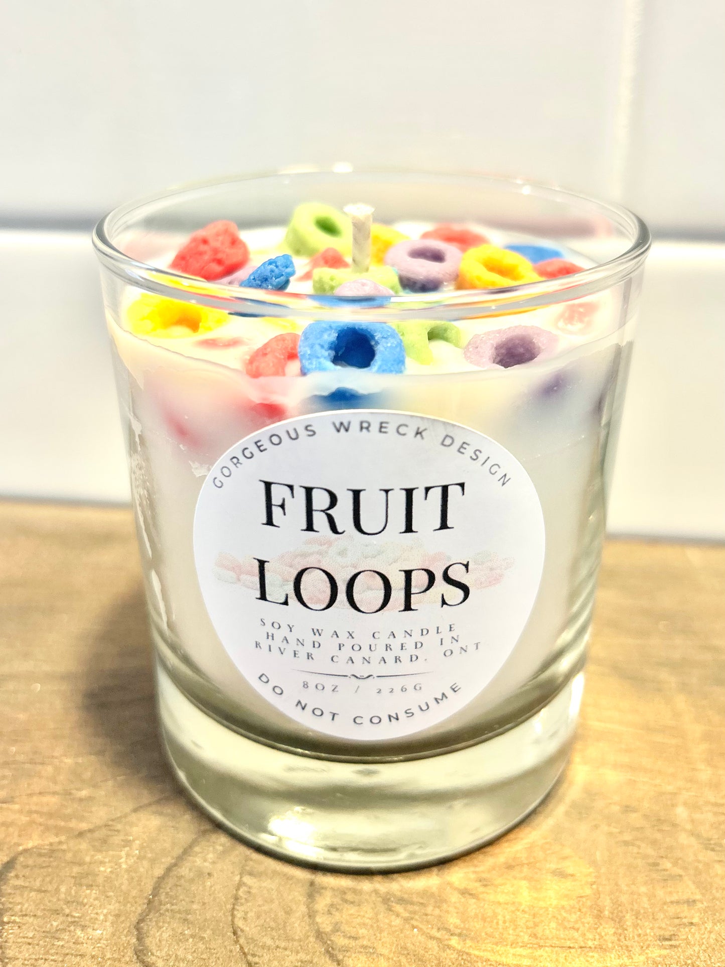 Fruit Loops Dessert Candle.
