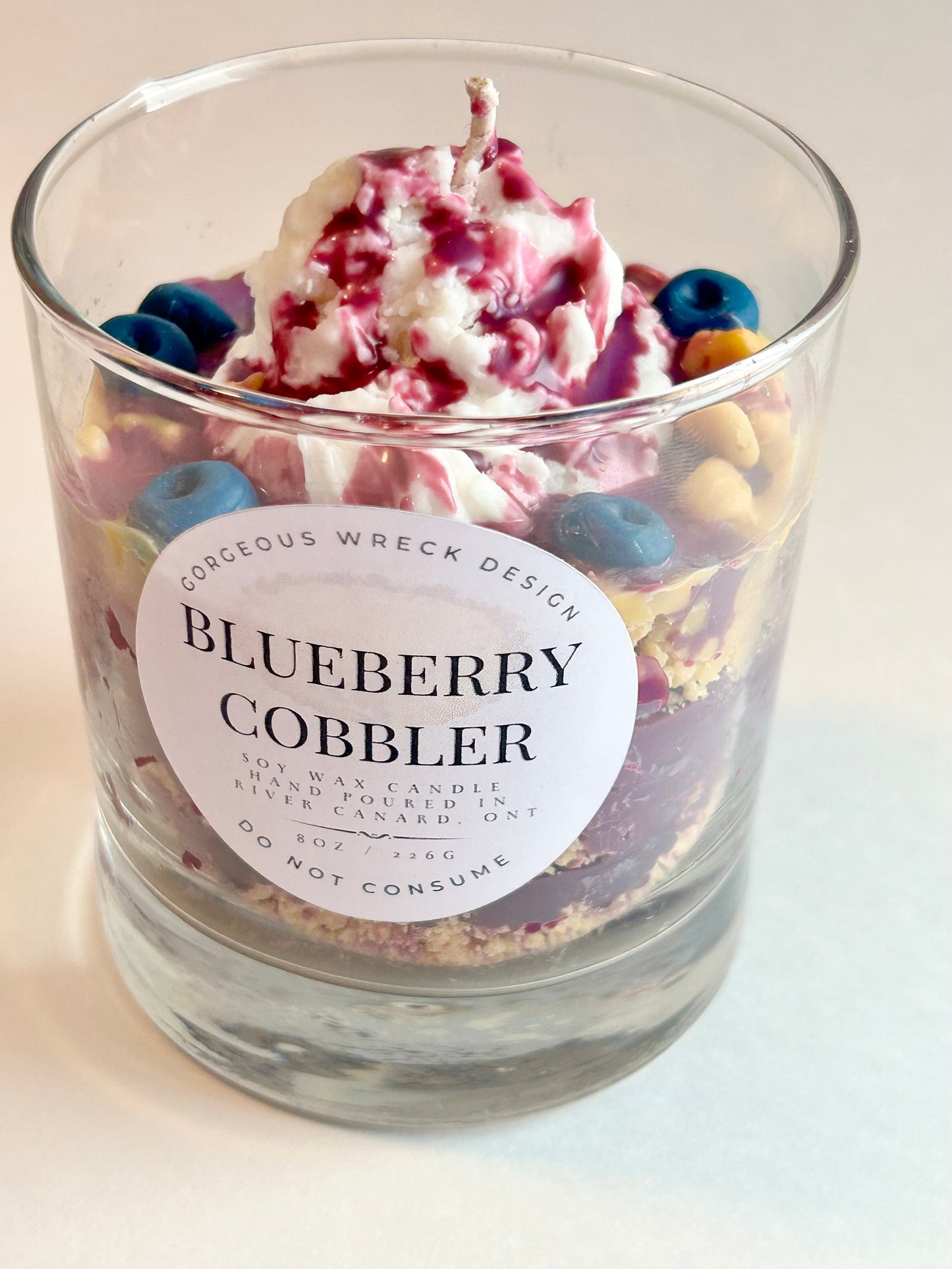 Blueberry Cobbler Dessert Candle .