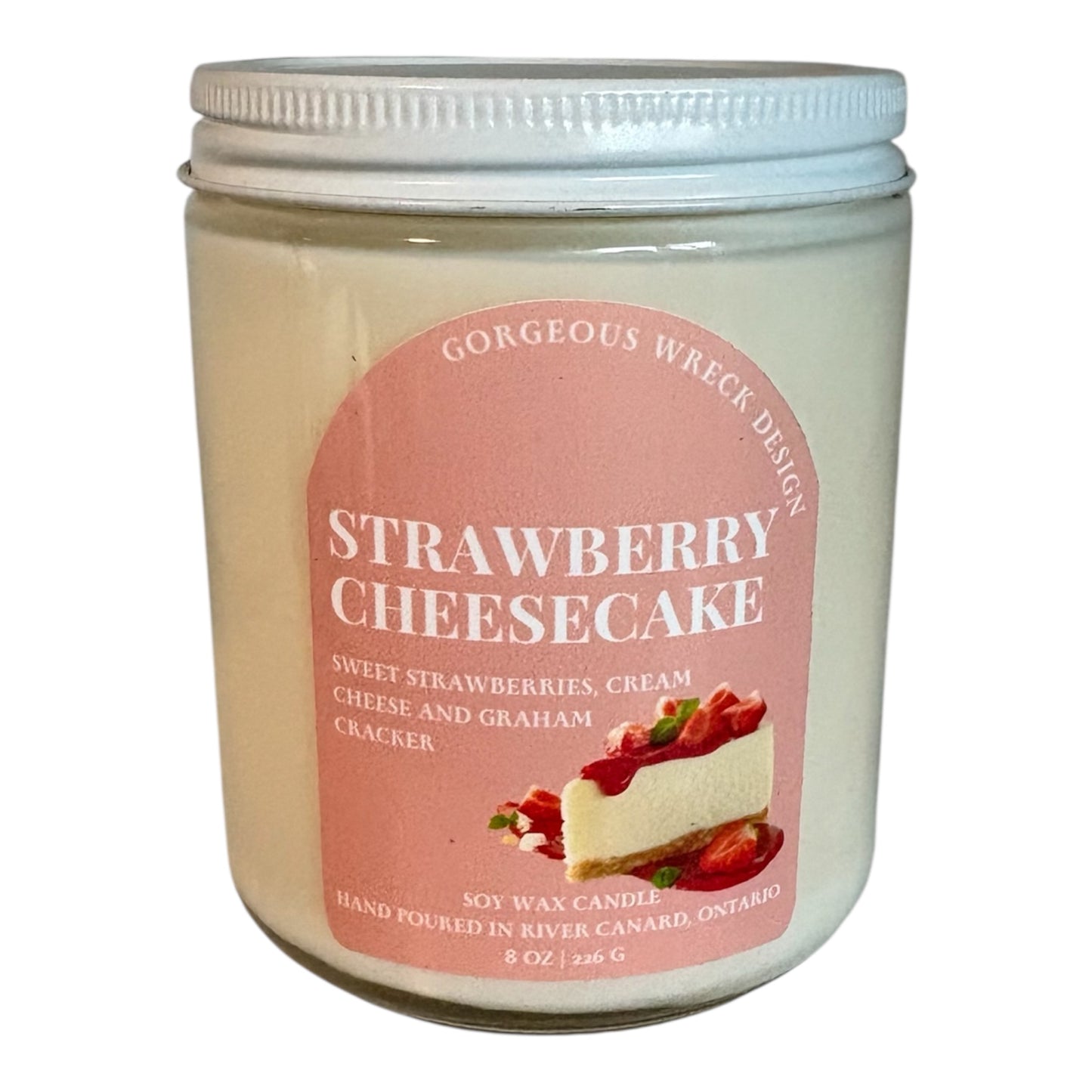 Strawberry Cheesecake Candle .