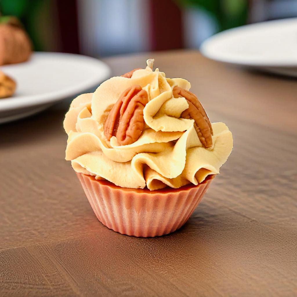 Caramel Pecan Cupcake Candle .