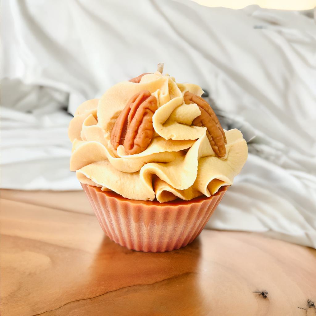 Caramel Pecan Cupcake Candle .