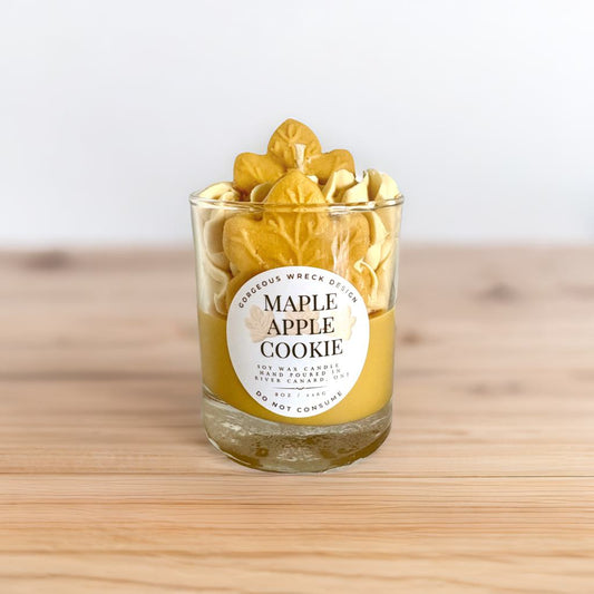 Maple Apple Cookie Dessert Candle