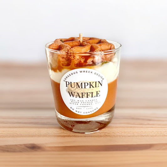 Pumpkin Waffle Dessert Candle