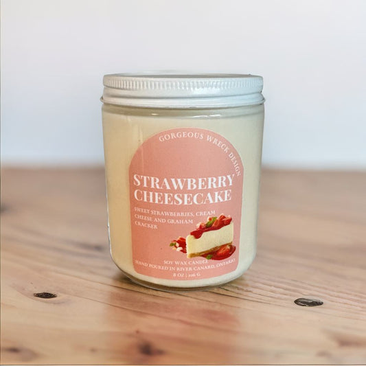 Strawberry Cheesecake Candle .